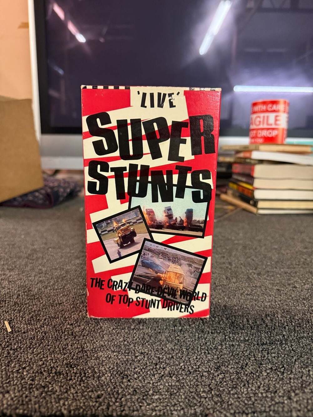Live Super Stunts: The Crazy Dare-Devil World of Top Stunt Drivers VHS Tape